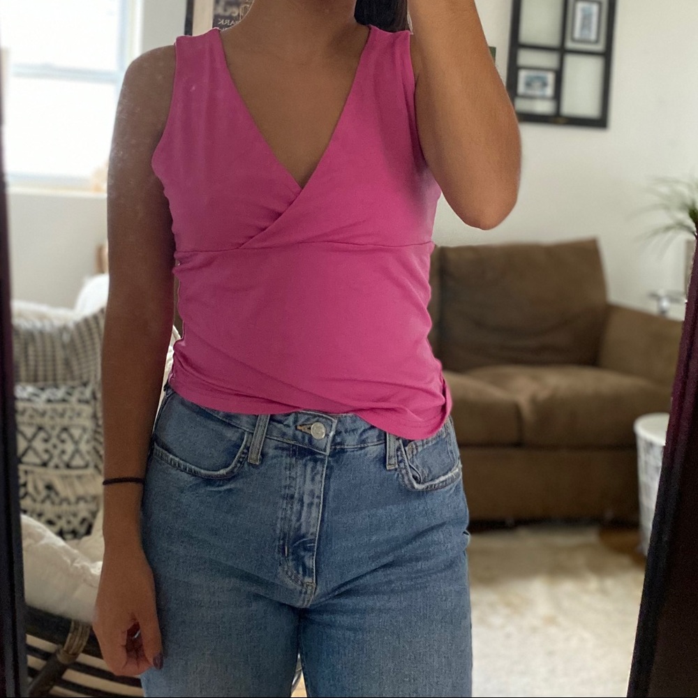 Pink vintage Express top